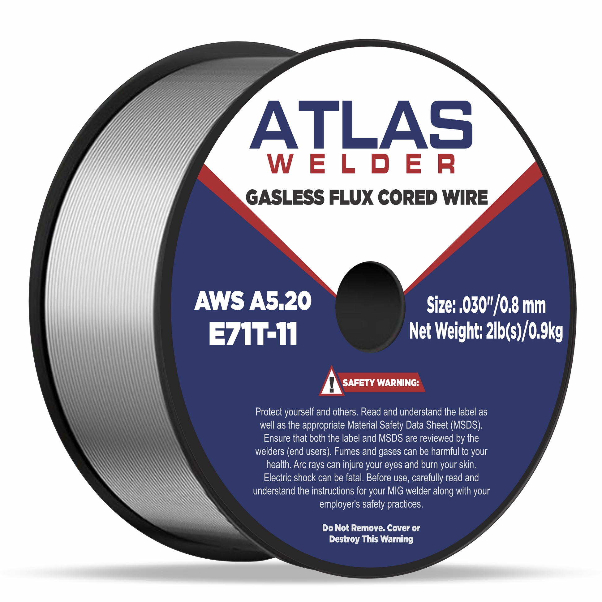 E71T-11 .030" (0.8mm - 2lb) Gasless Flux Cored Wire