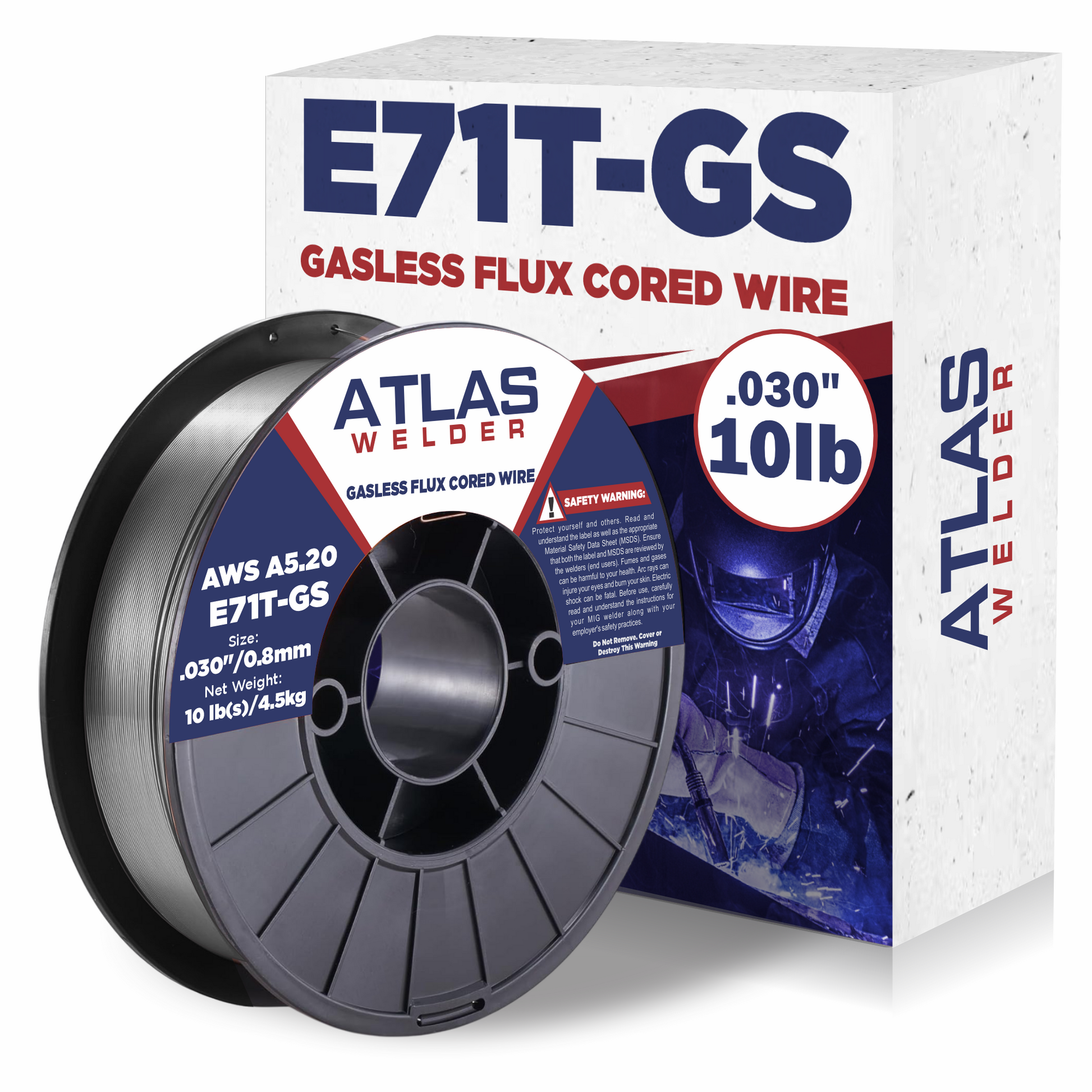 E71T-GS .030" (08mm - 10lb) Gasless Flux Cored Wire