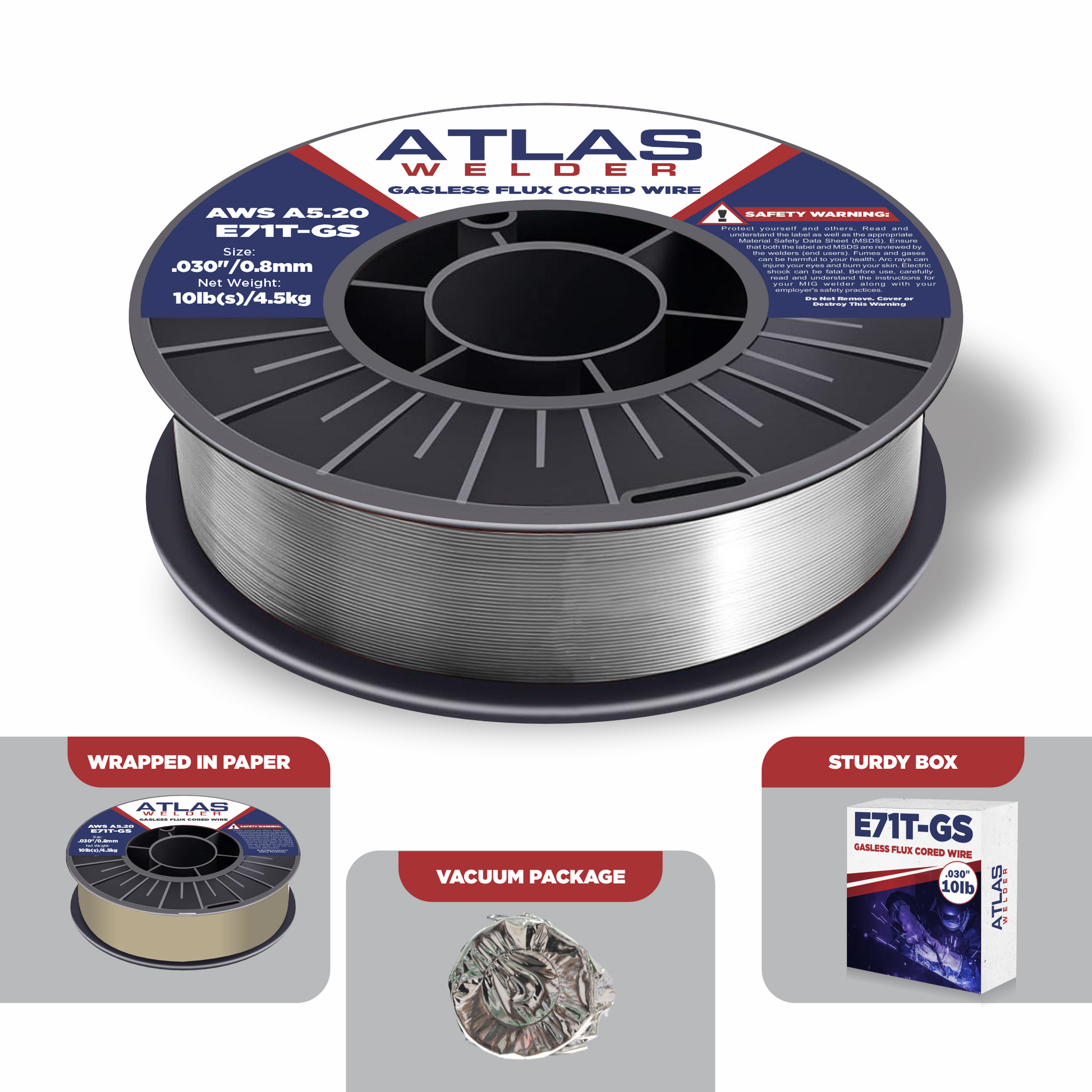 E71T-GS .030" (08mm - 10lb) Gasless Flux Cored Wire