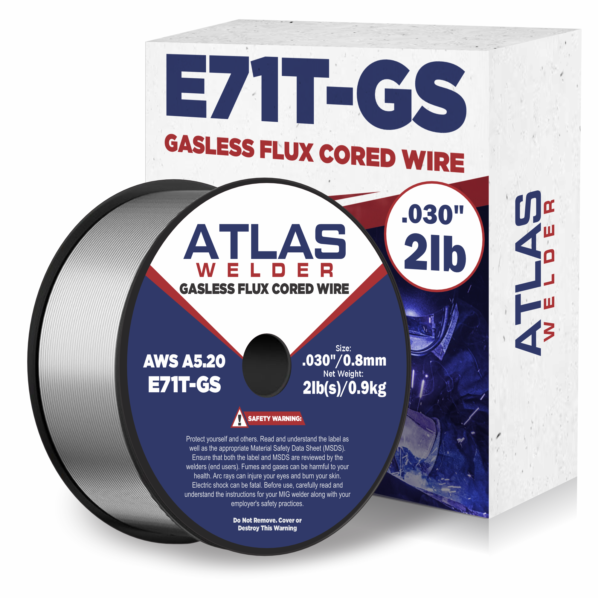 E71T-GS .030" (08mm - 02lb) Gasless Flux Cored Wire