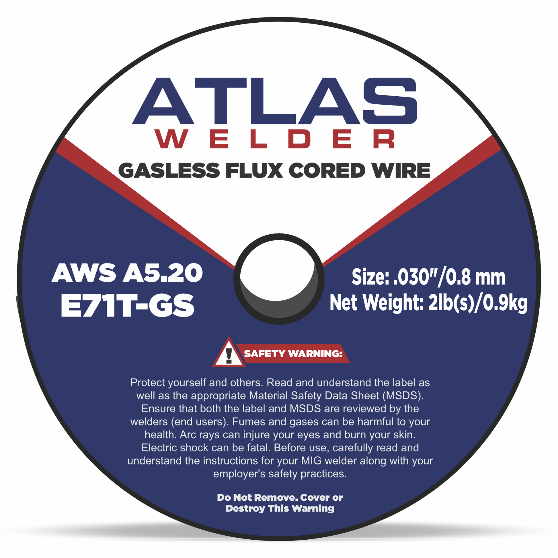 E71T-GS .030" (08mm - 02lb) Gasless Flux Cored Wire