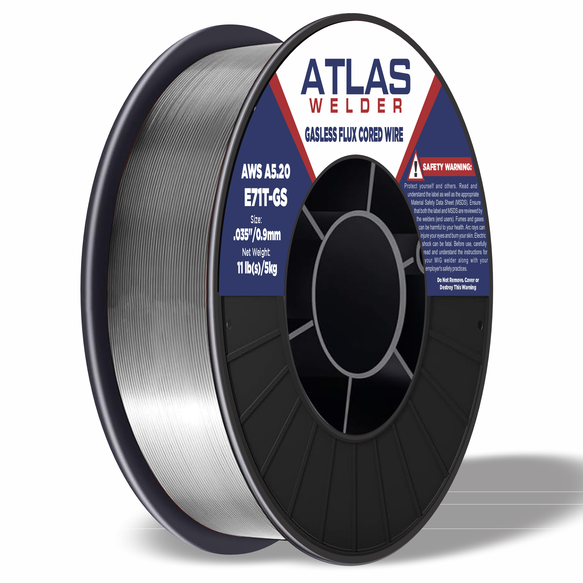 E71T-GS .035" (09mm - 11lb) Gasless Flux Cored Wire