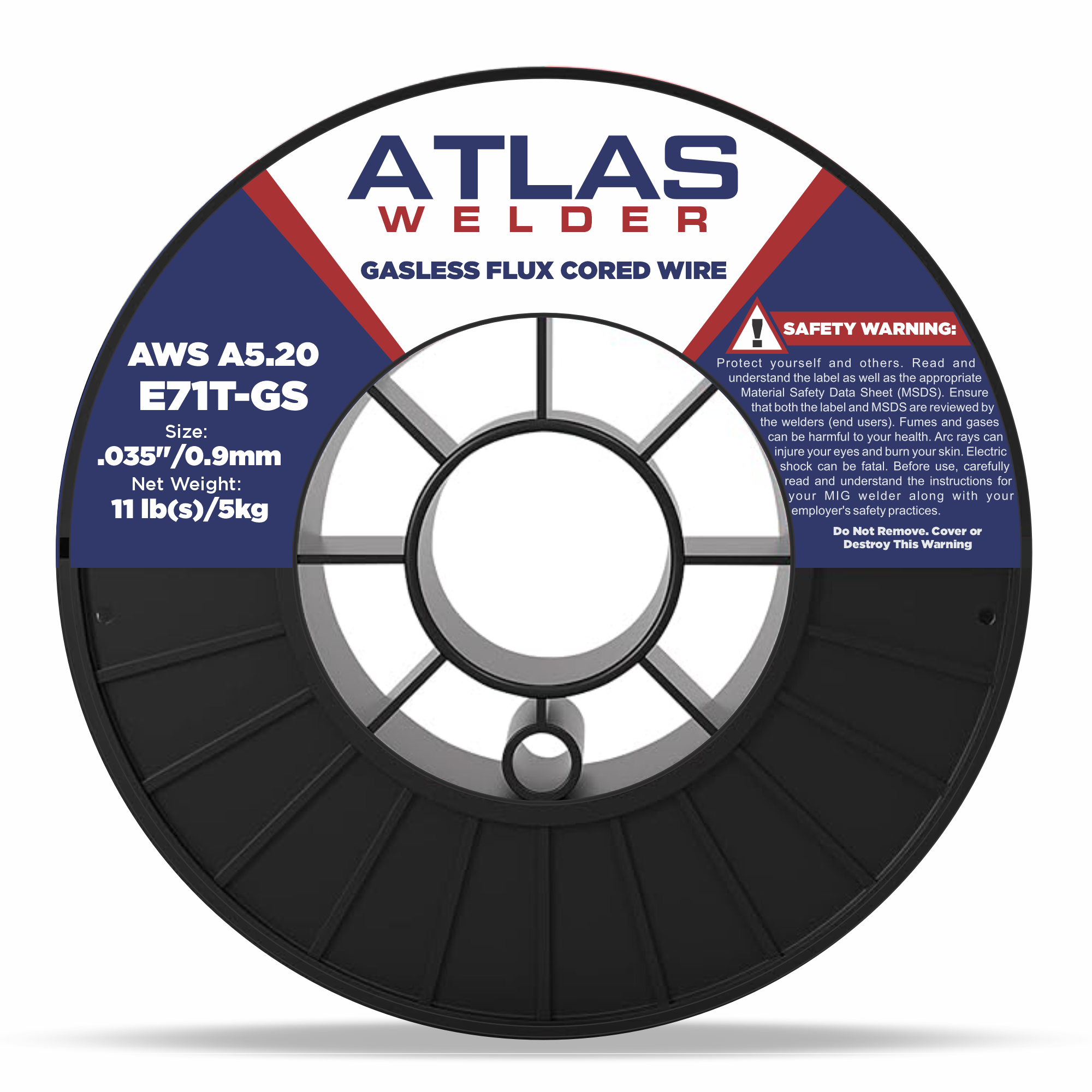 E71T-GS .035" (09mm - 11lb) Gasless Flux Cored Wire