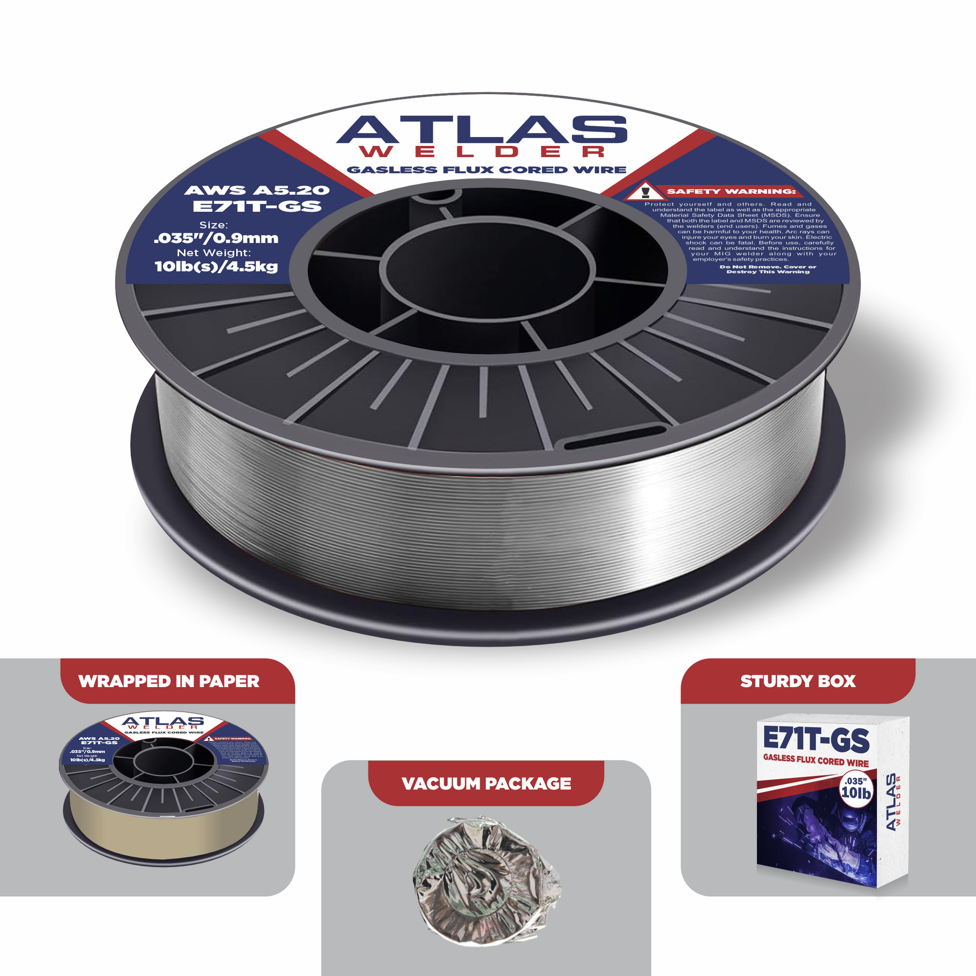 E71T-GS .035" (09mm - 10lb) Gasless Flux Cored Wire