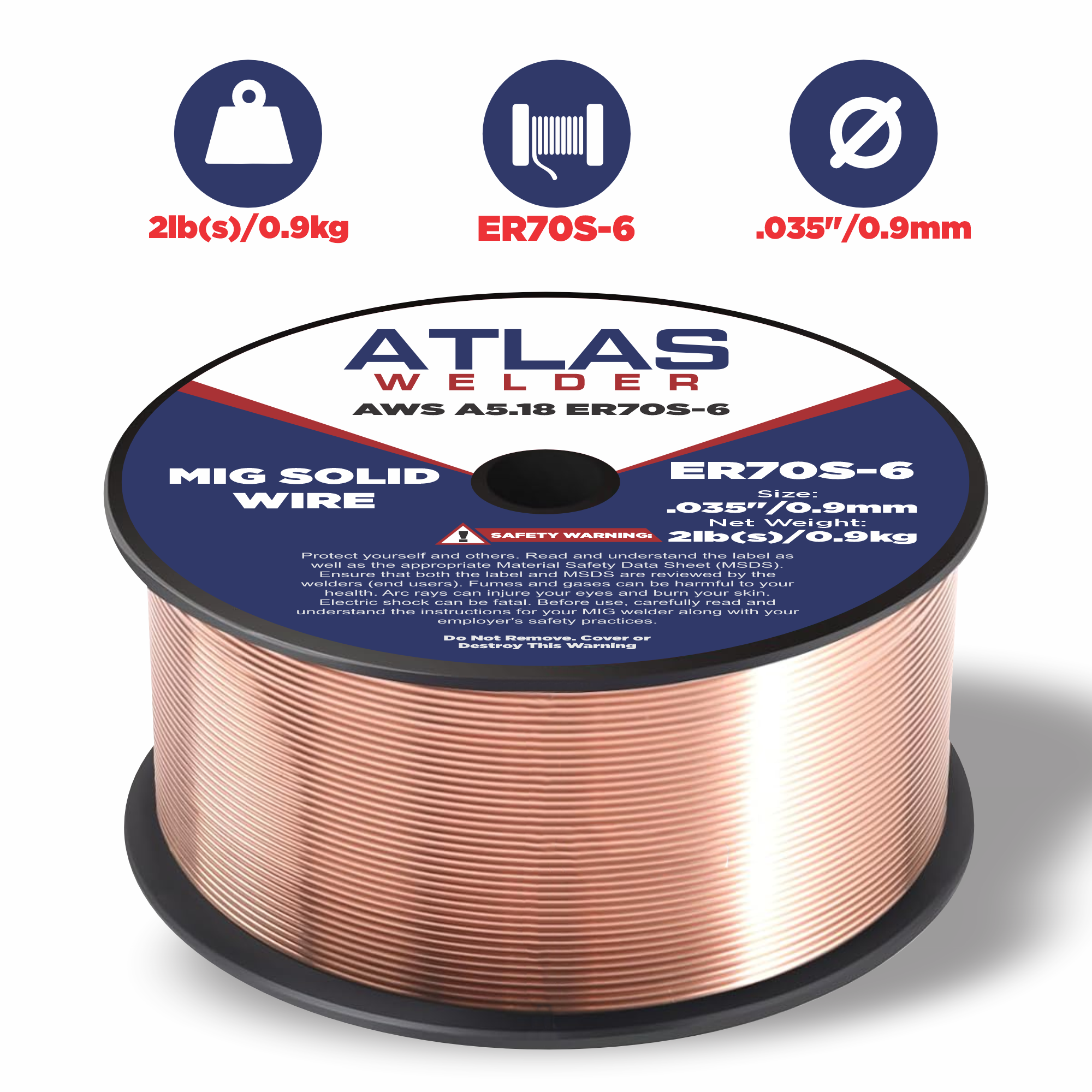 ER70S-6 .035" (09mm - 02lb) MIG Solid Wire