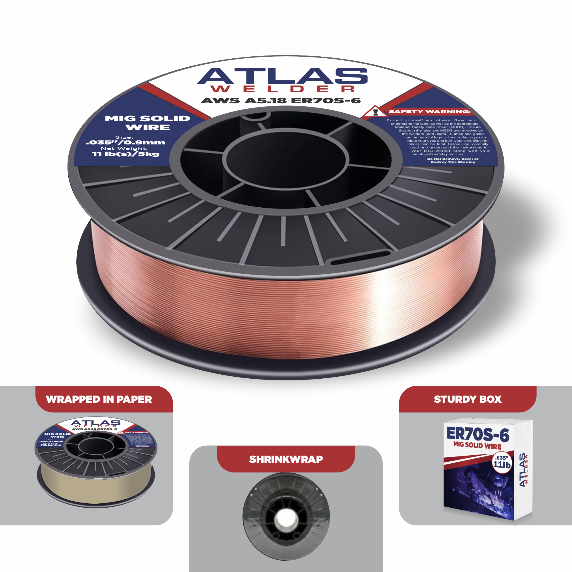 ER70S-6 .035" (09mm - 11lb) MIG Solid Wire