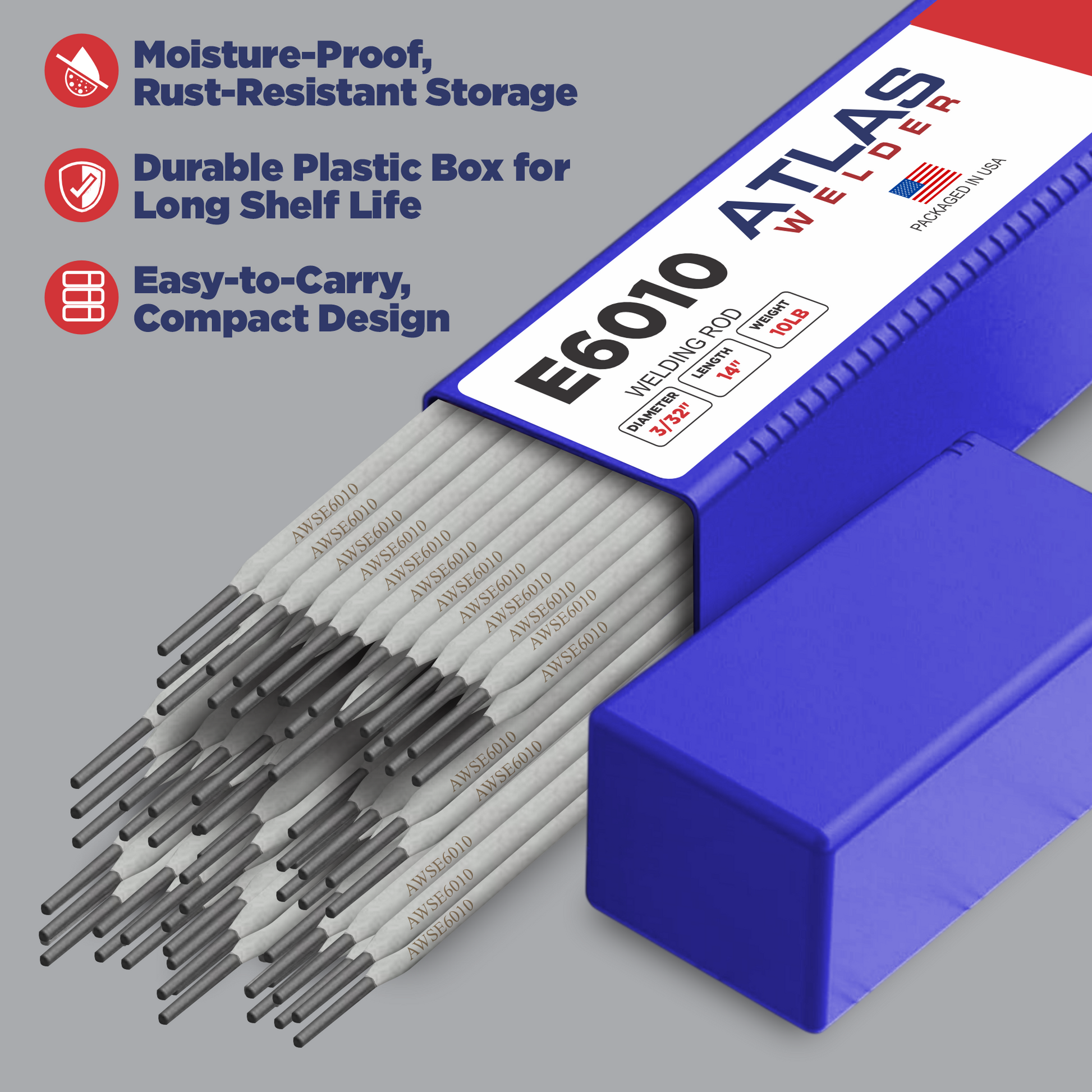 Welding Rod E6010 3/32" (14" L - 10lb)