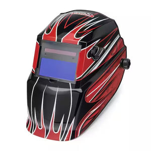 Auto-Darkening Welding Helmet with Variable Shade - Red Fierce Design