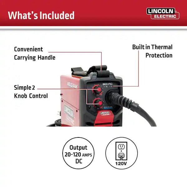 Lincoln Electric WELD-PAK 90i FC Flux-Cored Wire Feeder Welder (No Gas)