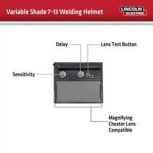Lincoln Electric Auto-Darkening Welding Helmet with Variable Shade - No Rules Limits Design