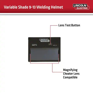Auto-Darkening Welding Helmet with Variable Shade - Red Fierce Design