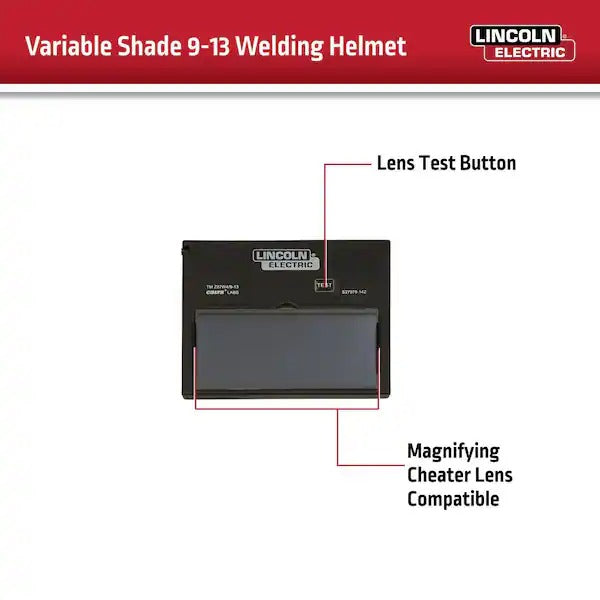 Auto-Darkening Welding Helmet with Variable Shade - Red Fierce Design