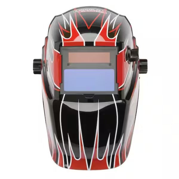 Auto-Darkening Welding Helmet with Variable Shade - Red Fierce Design