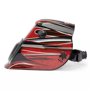Auto-Darkening Welding Helmet with Variable Shade - Red Fierce Design