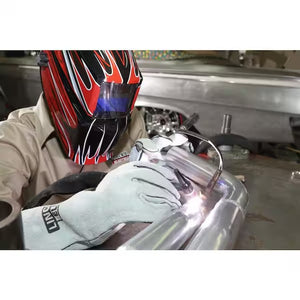 Auto-Darkening Welding Helmet with Variable Shade - Red Fierce Design